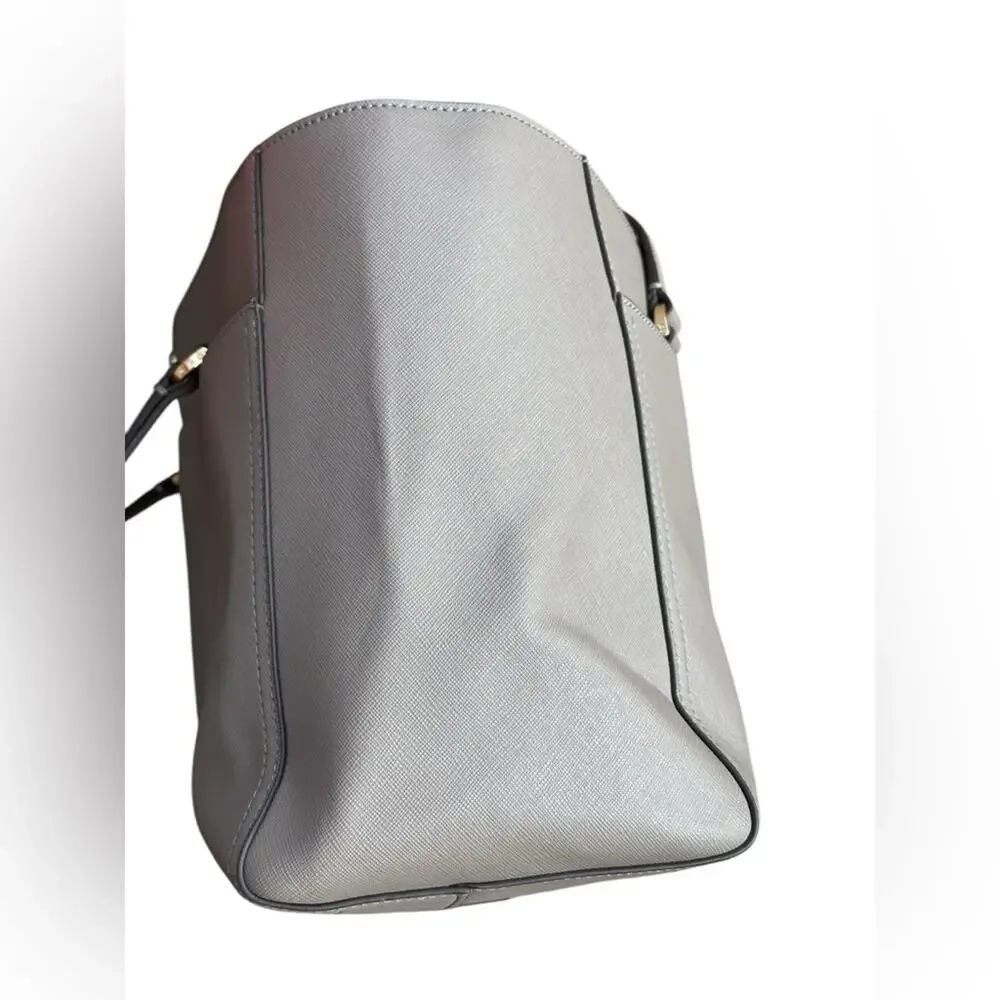 Tory Burch Gray Leather Parker Tote Bag